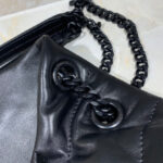 Saint Laurent Loulou Puffer Small Bag In Quilted Lambskin Black
